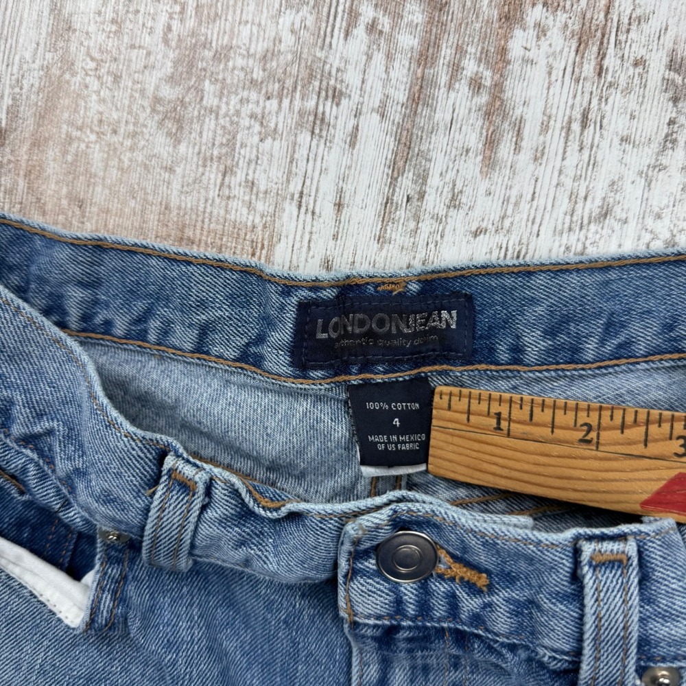 London Jean Vintage Straight Leg Patchwork Sexy Spell Out Jeans 4 Indie Sleaze‎ - Picture 4 of 9